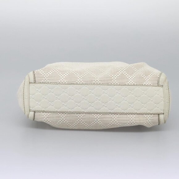 GUCCI Hand Bag Raffia Silver White Auth - Picture 6 of 16